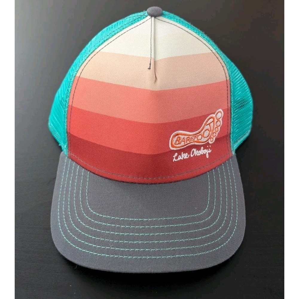 Barefoot Lake OKOBOJI Adjustable Mesh Trucker Snapback